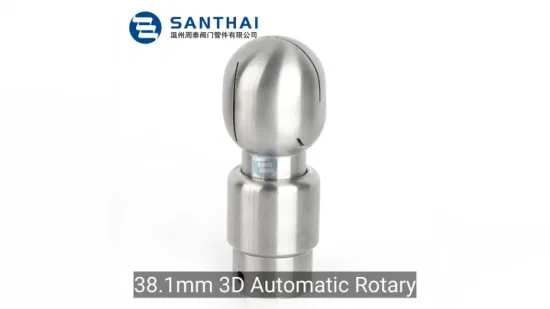 Stainless Steel SUS304 SUS316 Sanitary Ferrule Ends Rotary Washing Nozzle